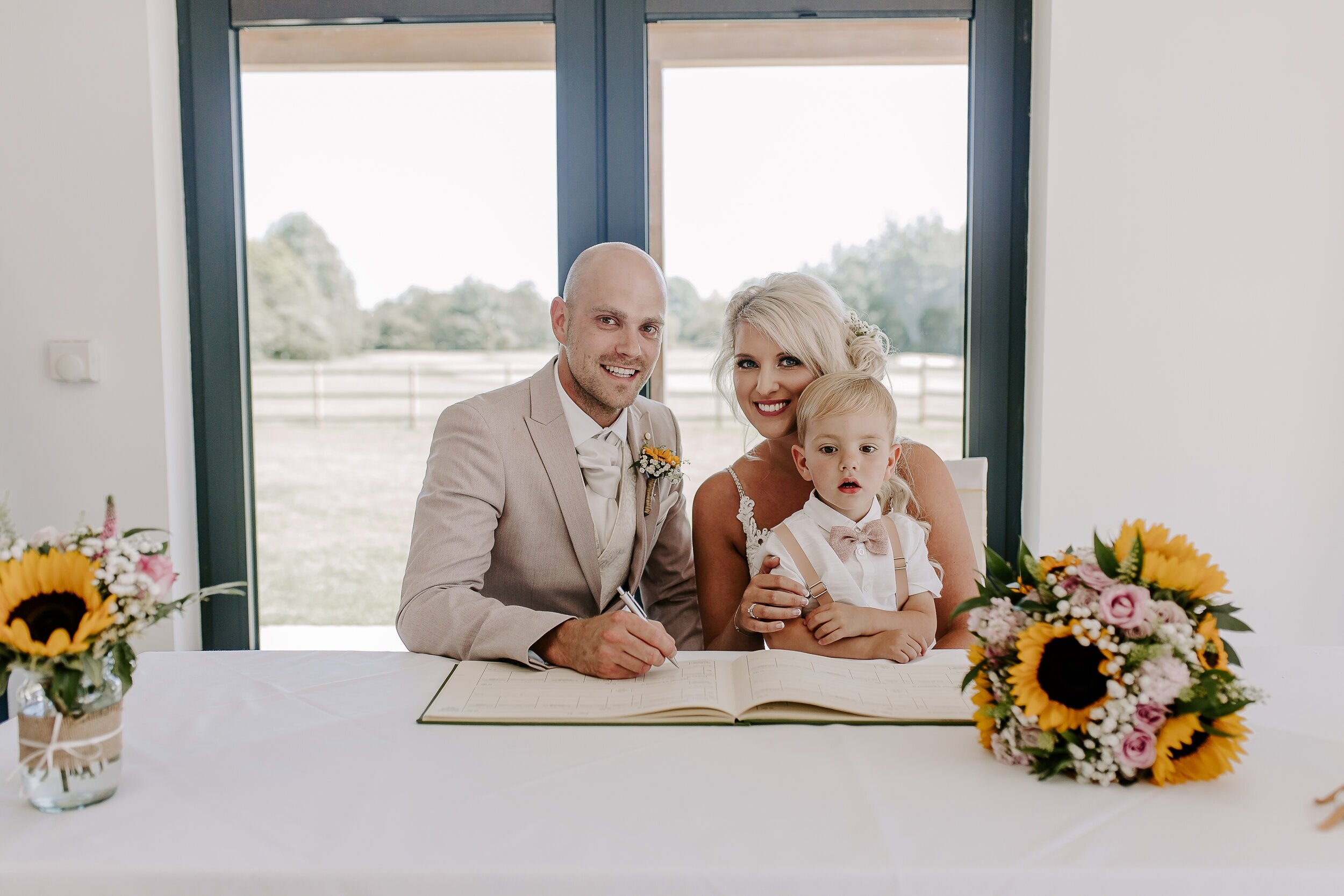 Civil Ceremony Wedding Couple Signing the Register