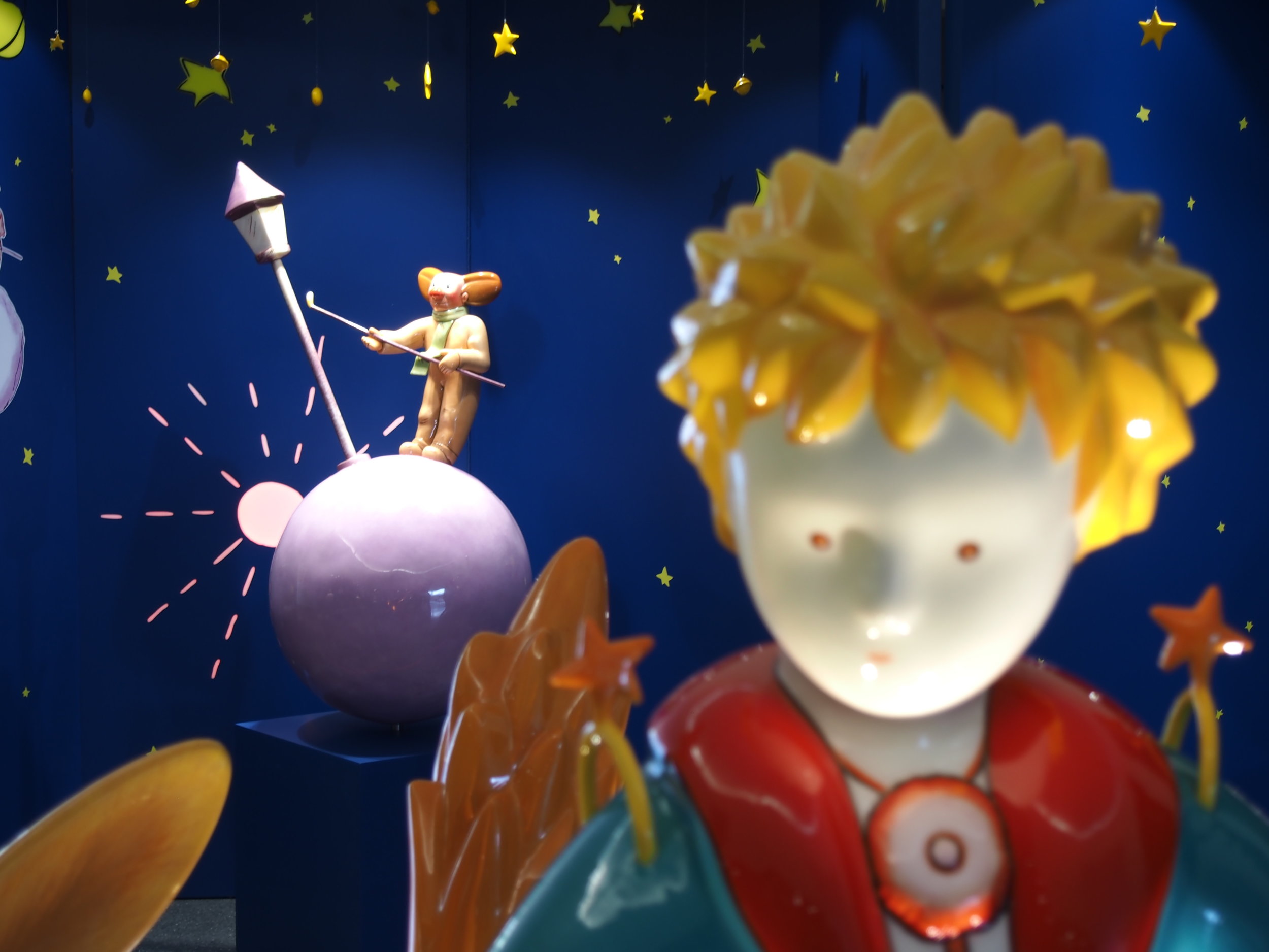 Little Prince exhibition by artist Arnaud Nazare-Aga Lamplighter sculpture