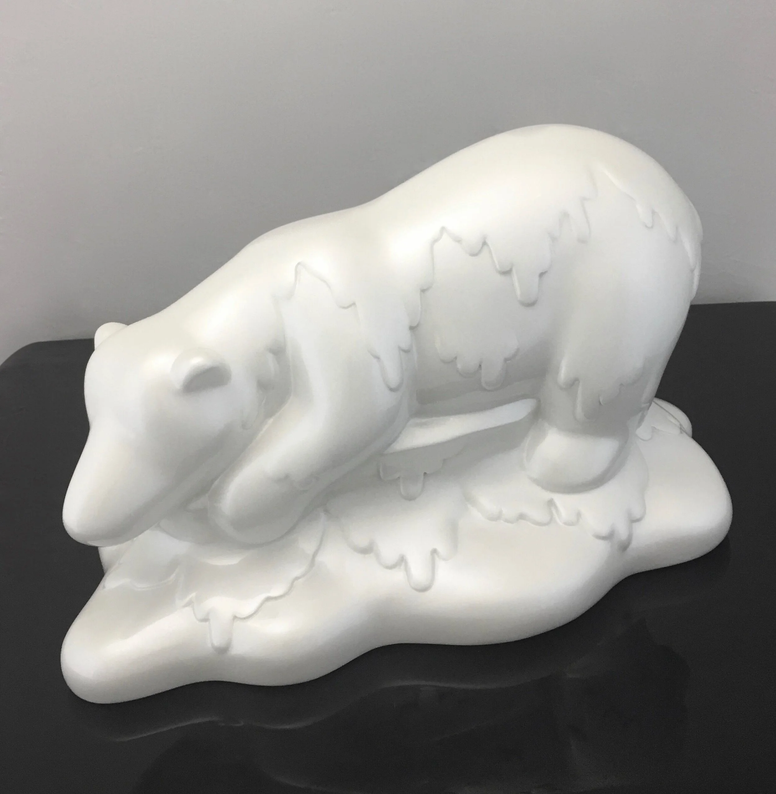 Fake The Climate Nazare-Aga Pop Art Polar Bear sculpture White 01