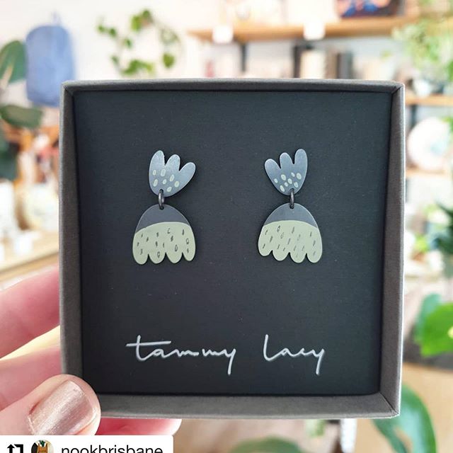 The full selection of my new work has just arrived at @nookbrisbane 🌸🌈🧡💚 Repost @nookbrisbane with @get_repost
・・・
Tammy Lacy's beautiful, delicate jewellery is Inspired by the vibrant flowers and shapes of Australian native plants. 
Made from ox