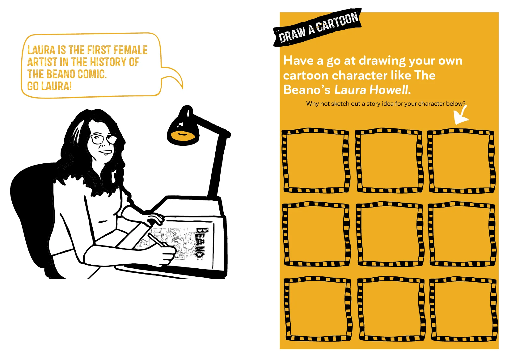 Be inspired by artist Laura Howell and make your own comic strip…