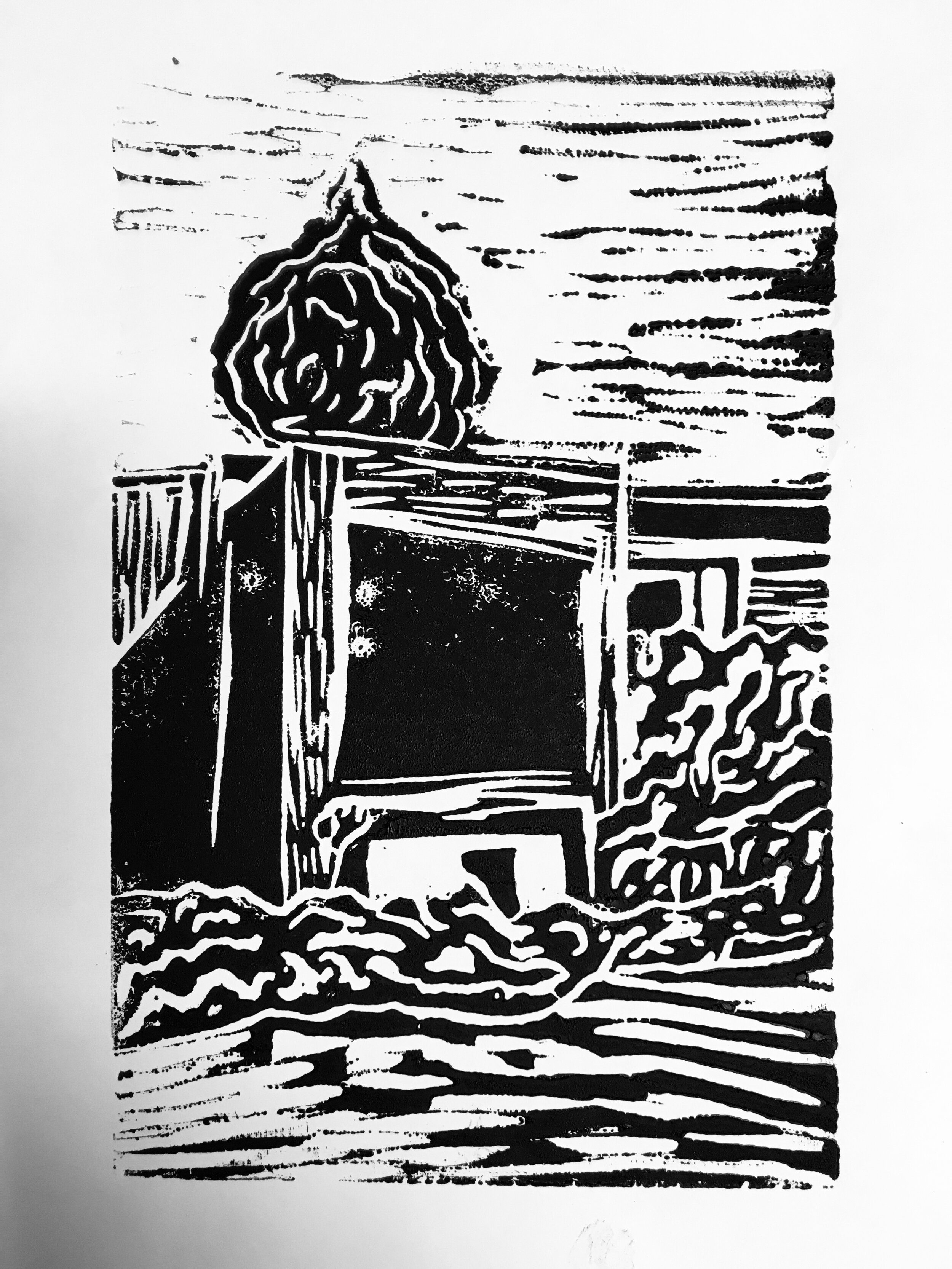 Linocut 2 based on remnant shapes of former Stewarts & Lloyds site.jpeg