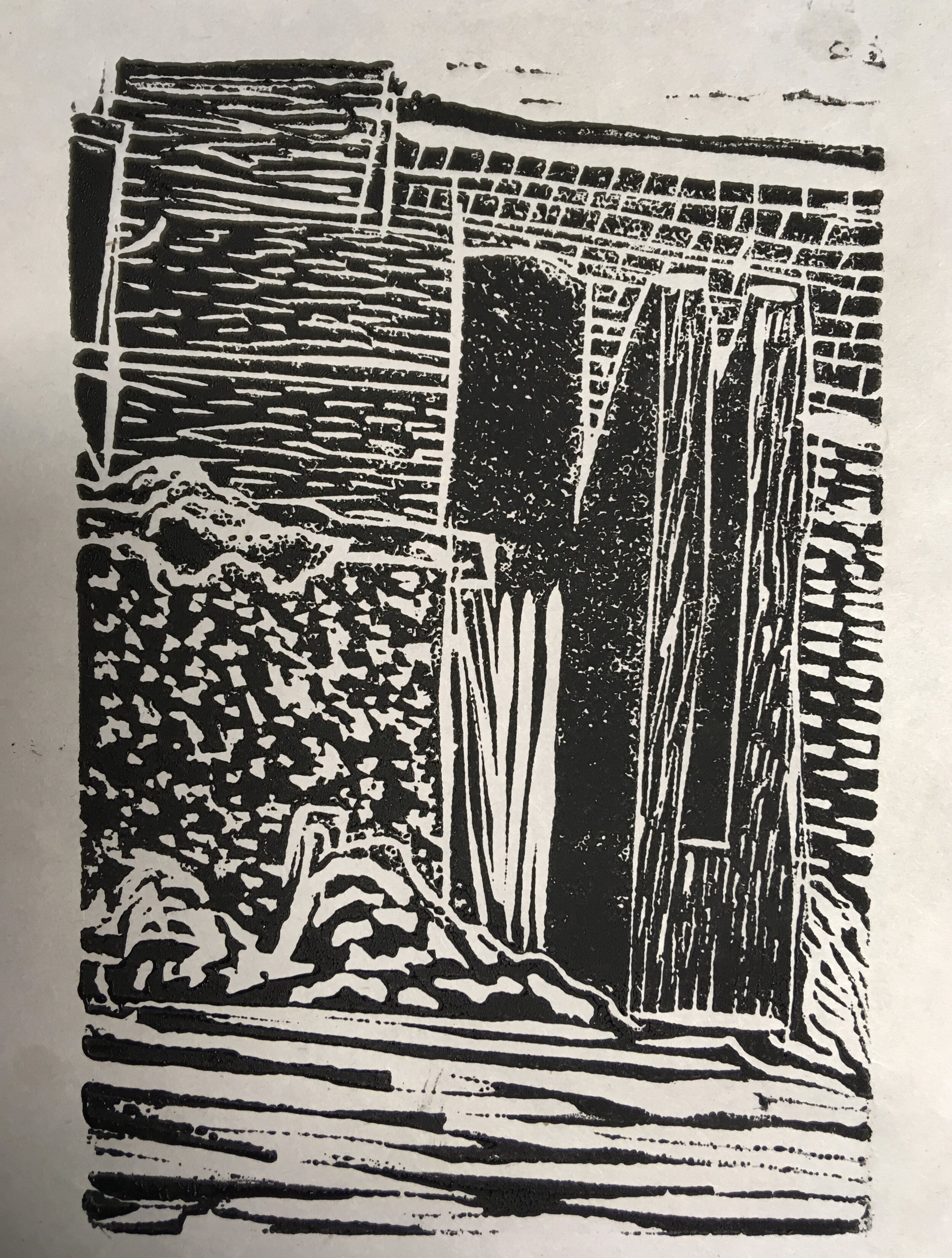 Linocut 1 based on remnant shapes of former Stewarts & Lloyds site.jpeg