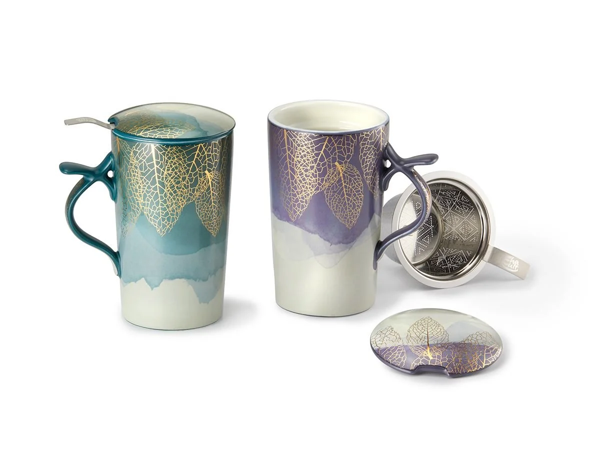 NUEVA COLECCIÓN..! Taza HOJAS DORADAS 0.4 l