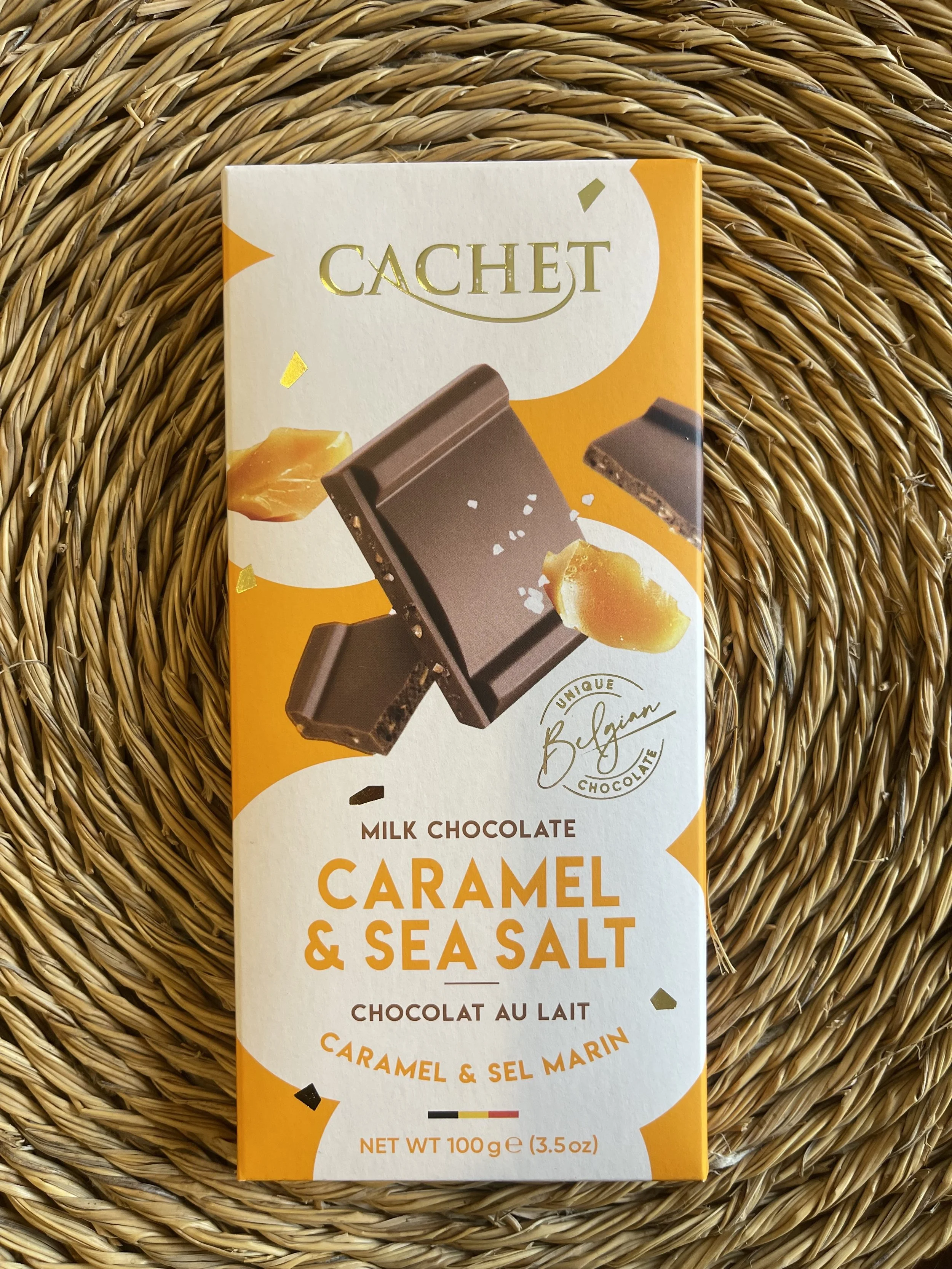 CACHET. Chocolate con leche, Caramelo & Sal