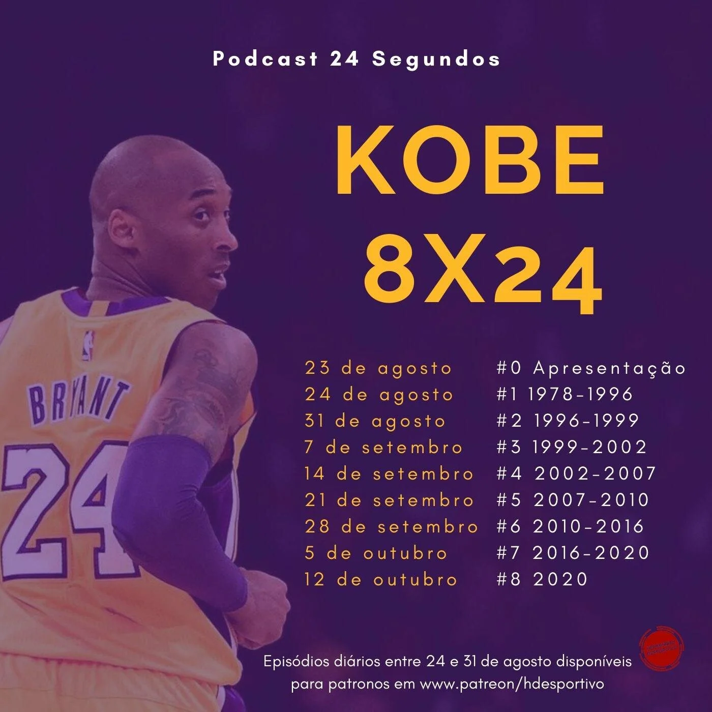 [PUB] - 8x24, audiodocumentário sobre vida e carreira de Kobe Bryant