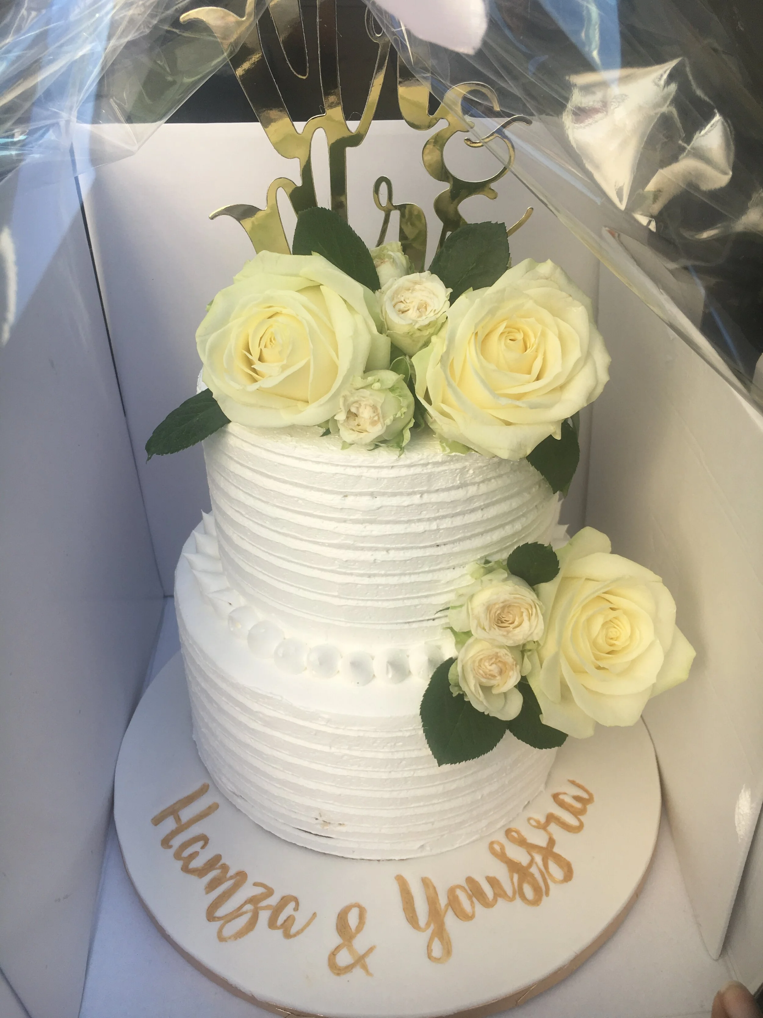 Pièce Montée Crème Fleurs fraiches