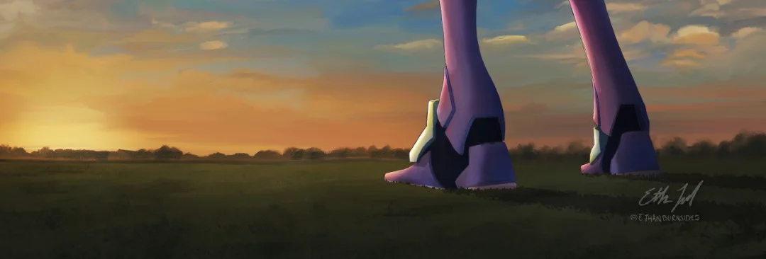 Red in the morning - Evangelion Fan Art 