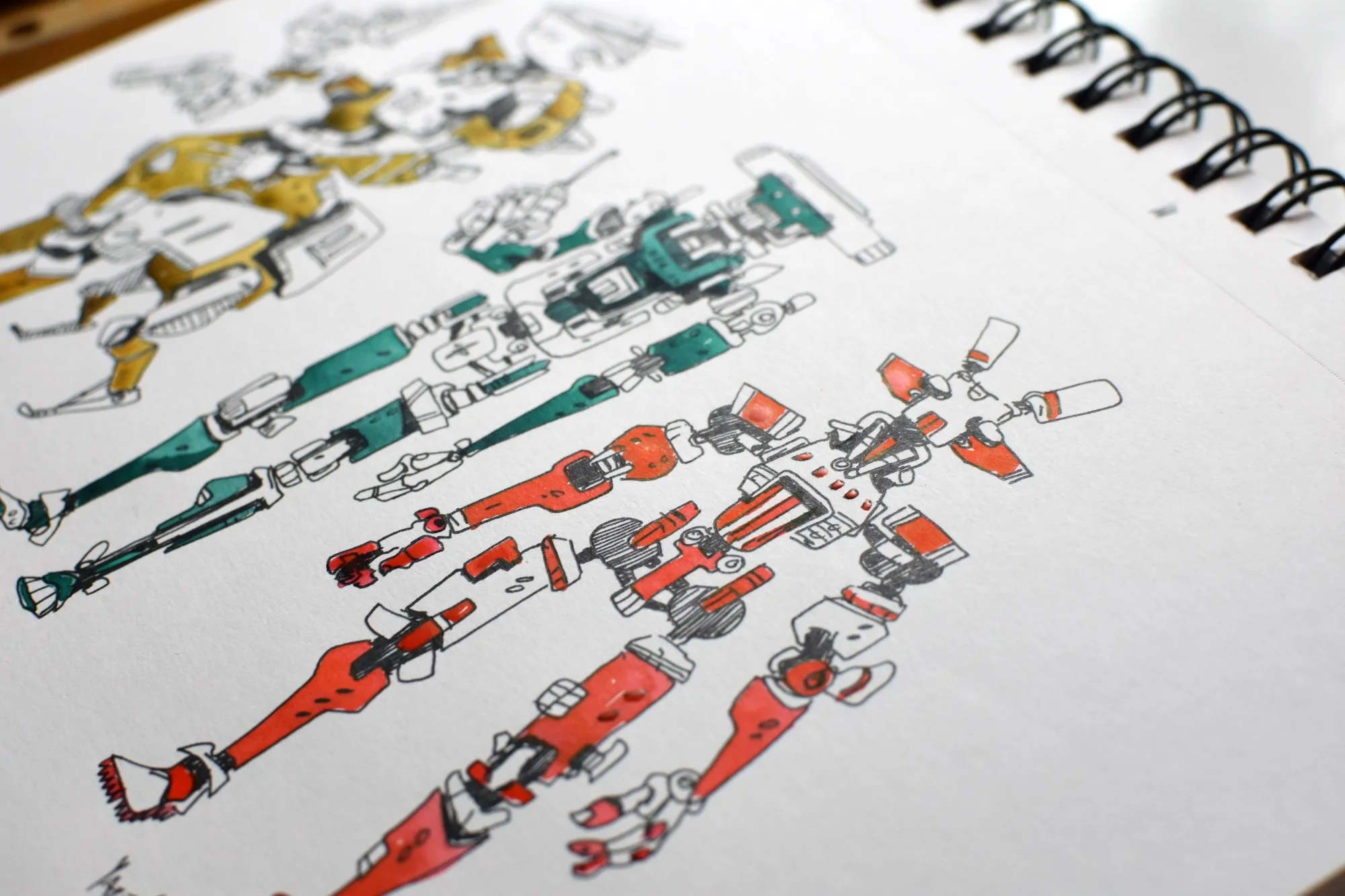 Sketchbook Excerpts- plein air watercolor, robots and more