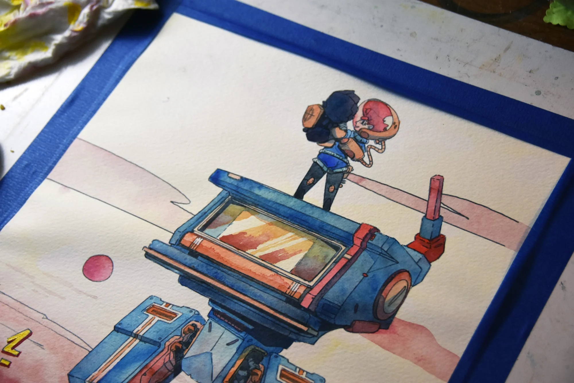 Quantum Schmucks Commission - Watercolor Illustration & Process