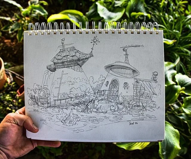 Coffee and Contemplation sketchbookin&rsquo; this morning. 
Inspiration from Paisley&rsquo;s Garden
#sketchbook #sketch #drawing #garden