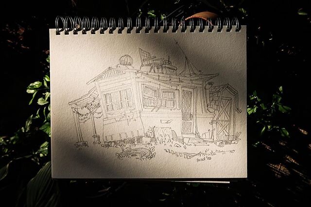 Vacation home from today&rsquo;s coffee and contemplation.

#sketchbook