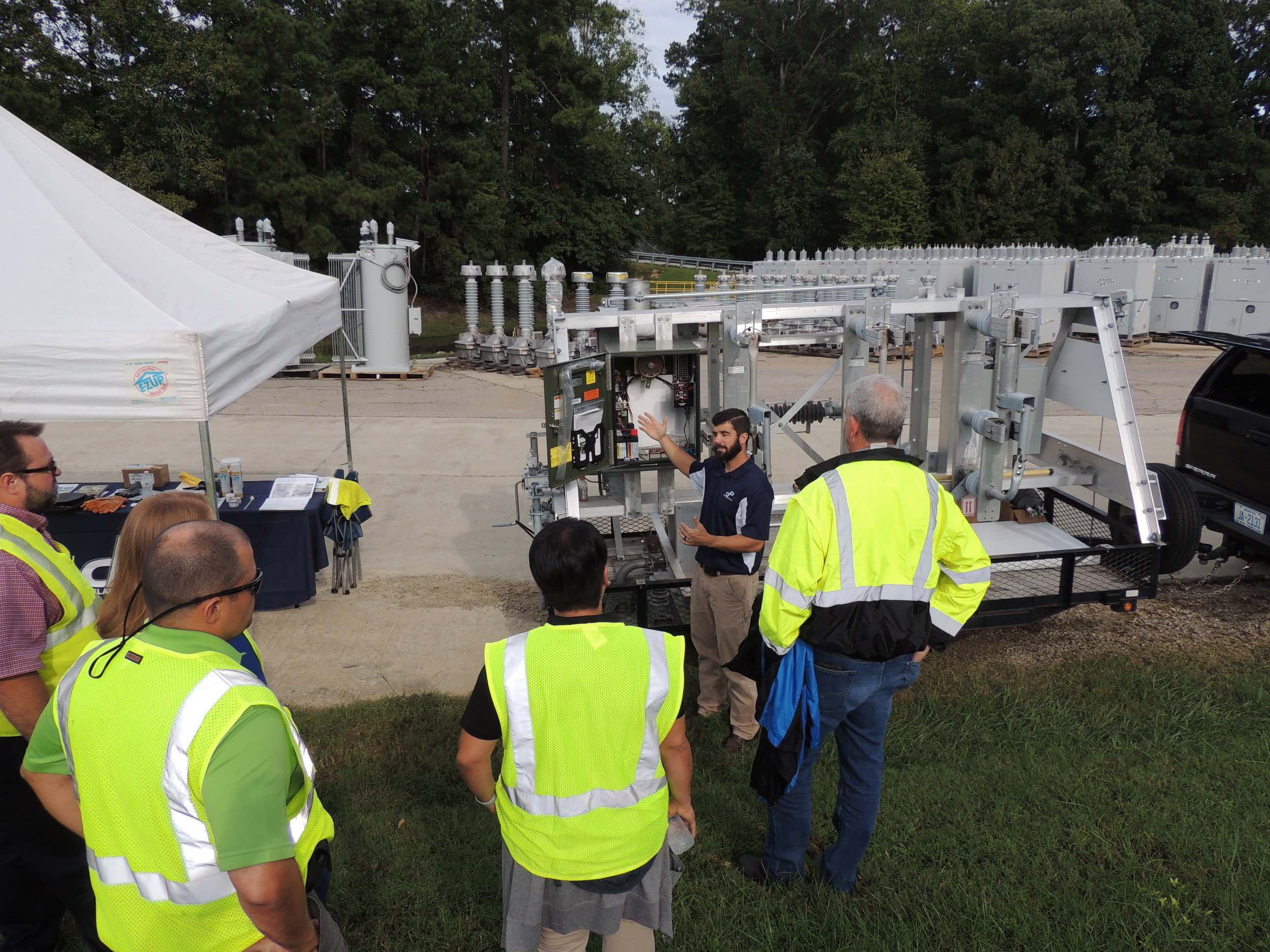  Wade Summerlin outlining the details of the Cleaveland Price PAD Motor Operator to help meet the demands of Duke Energy. 