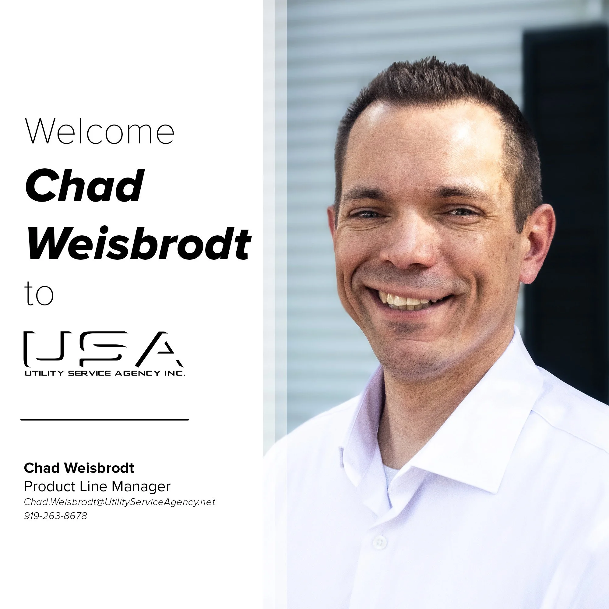 USA welcomes new Product Line Manager, Chad Weisbrodt