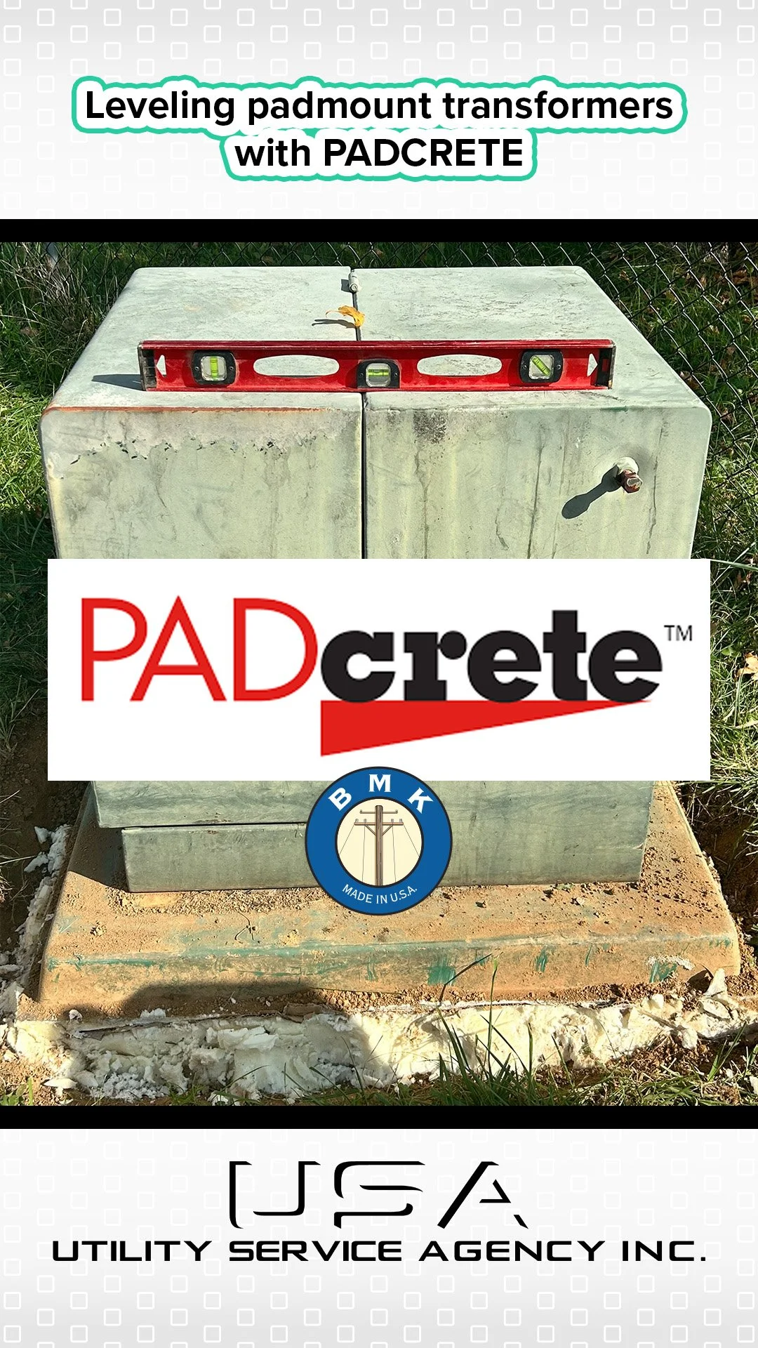 Leveling a sagging padmount with FSI's PADCRETE