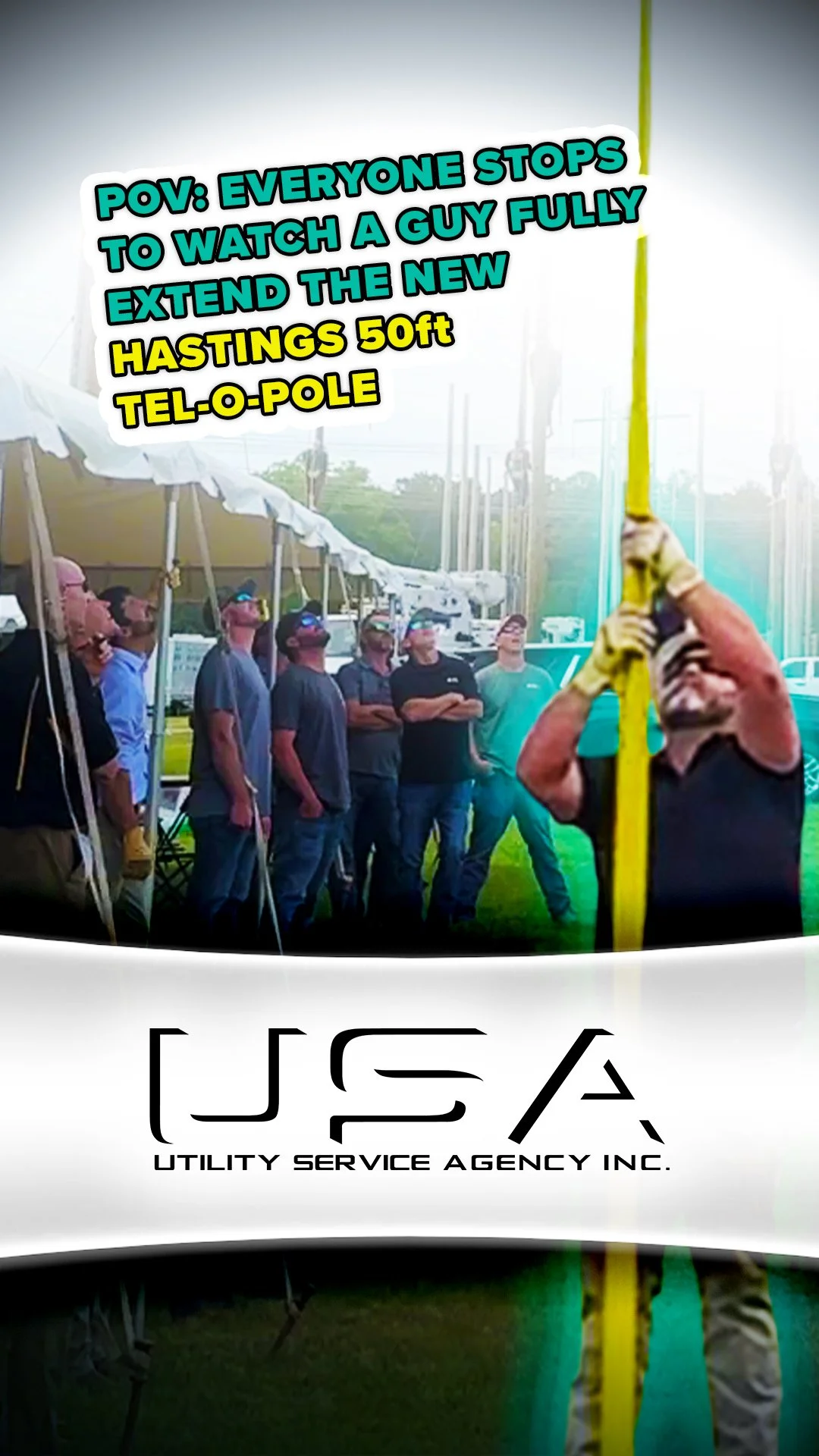 POV: everyone stops to watch a guy extend a super long tel-o-pole 