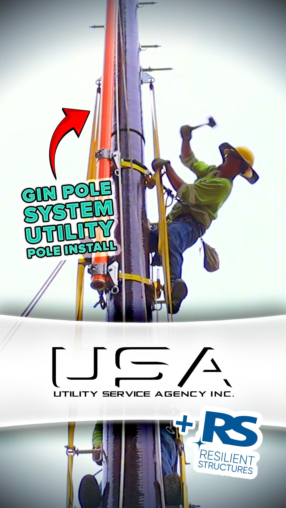 How These Linemen Set a Remote Composite Utility Pole