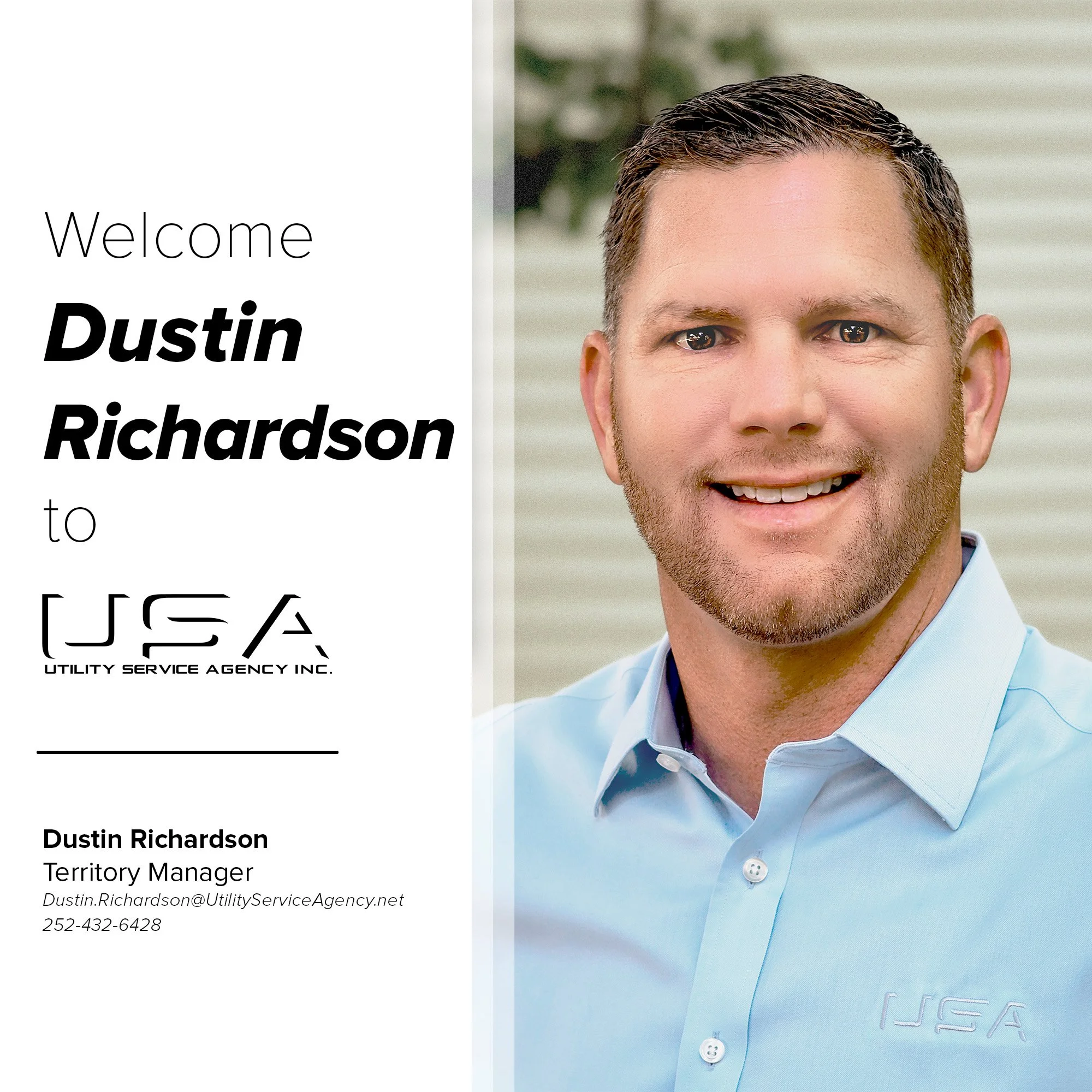 Dustin Richardson joins USA as our newest Territory Manager