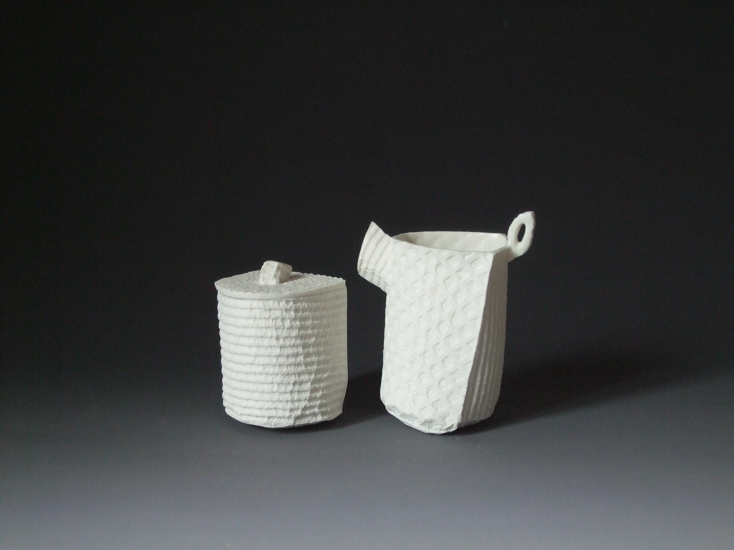 Spongeware cream & sugar Lynn Frydman Kuhn
