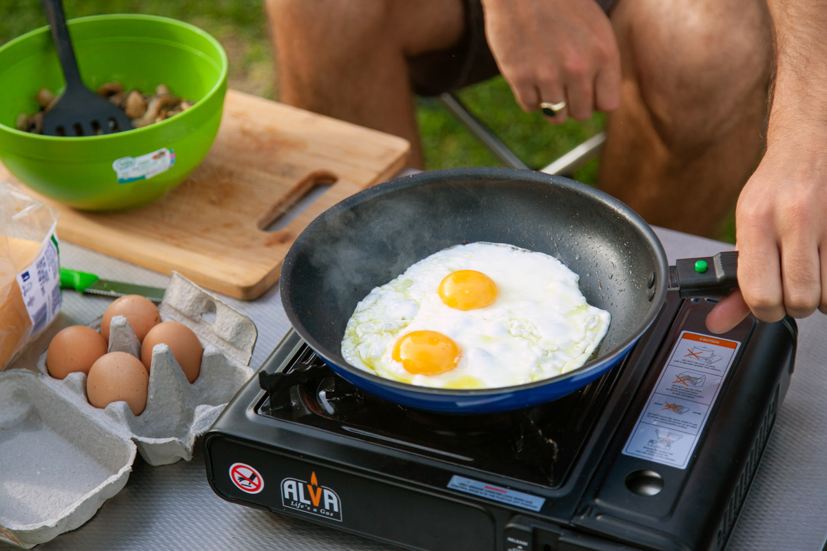 Fully equipped camp kitchen (catering for four), including stove and refrigerator