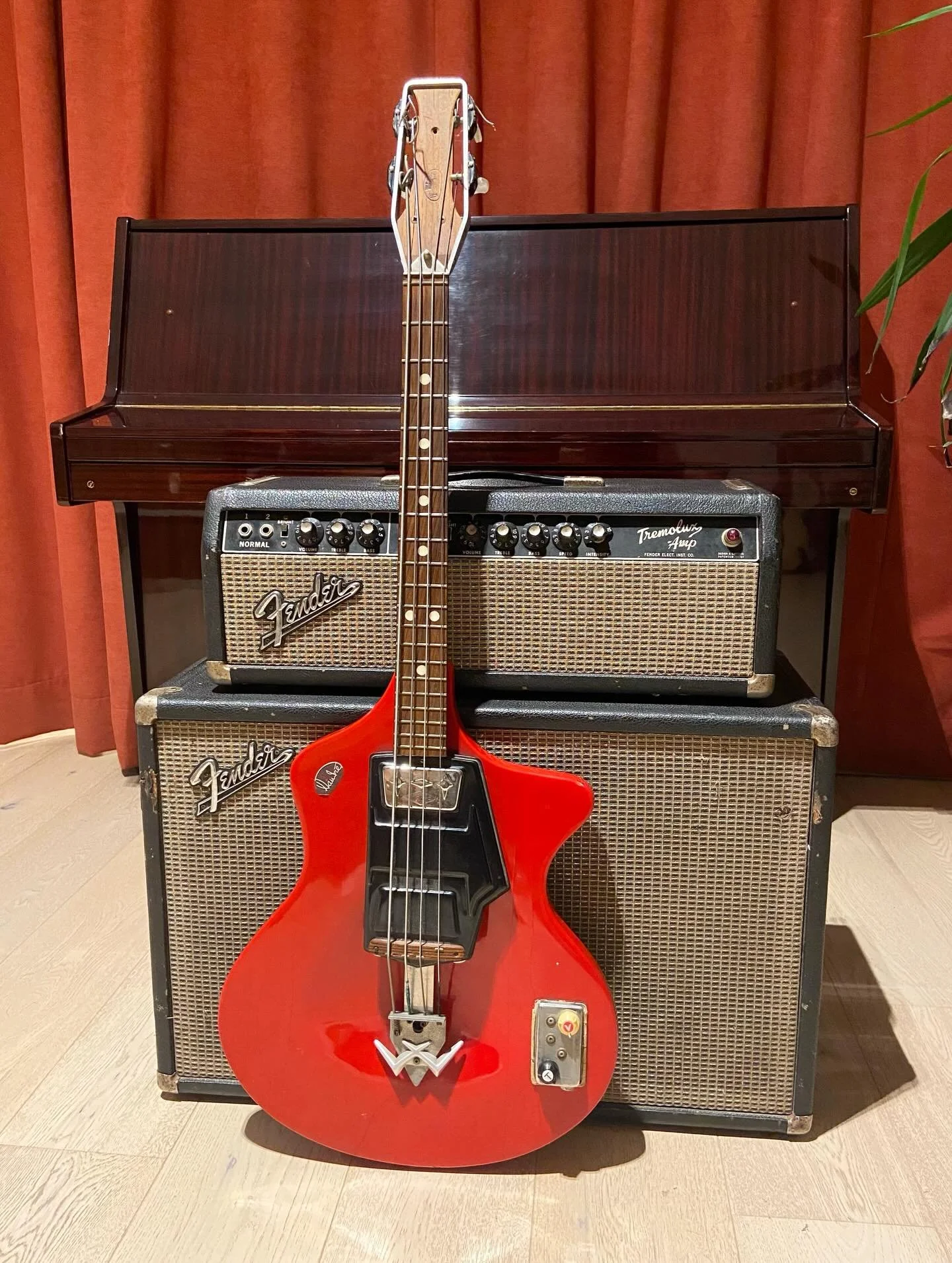 This dynamic duo is now in our backline, come take them a for a ride! #wandre #custombuild #fendertremolo #vintagefender #60s