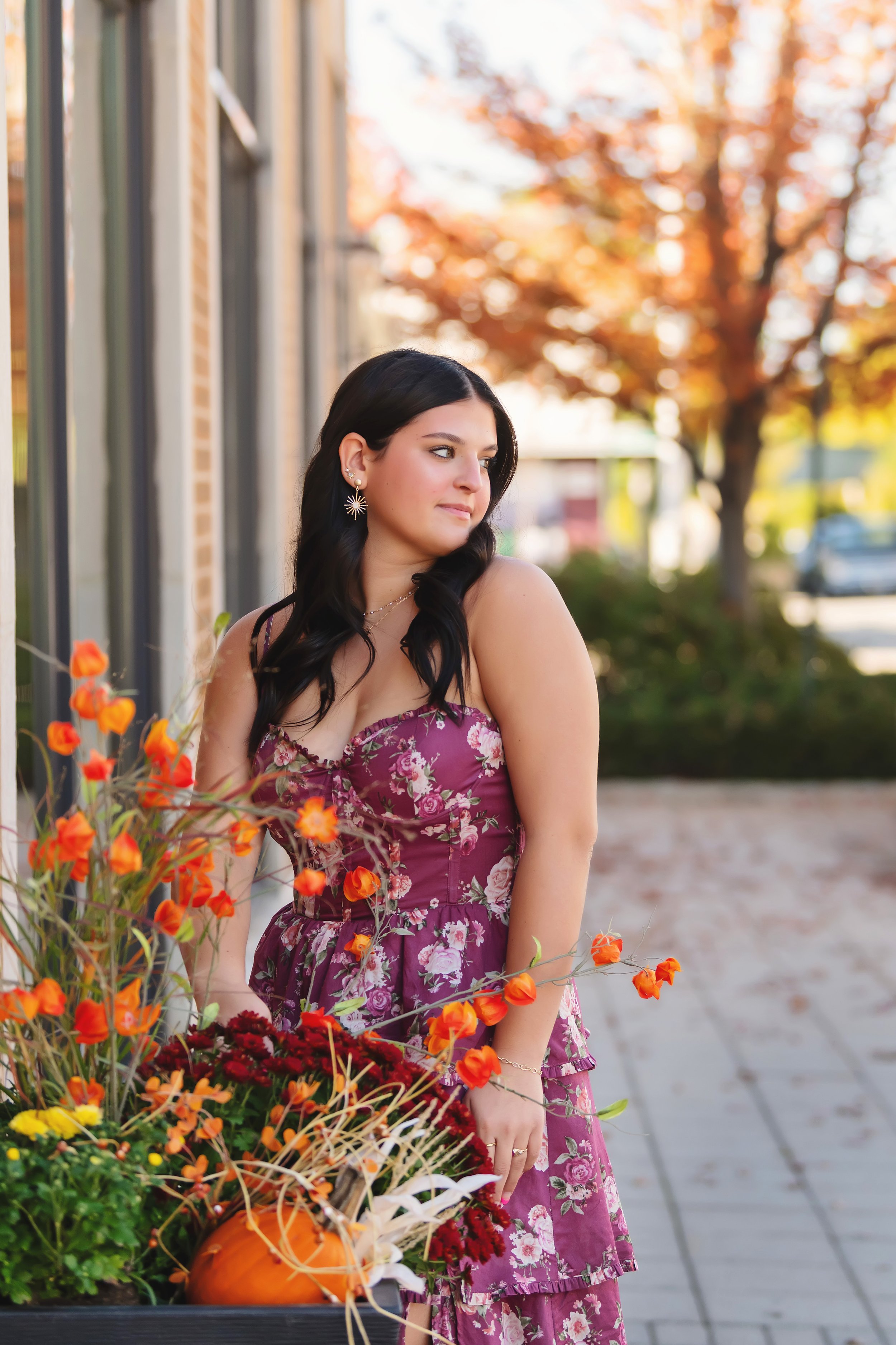 Fall High School Senior Session Downtown Lemont IL.jpg