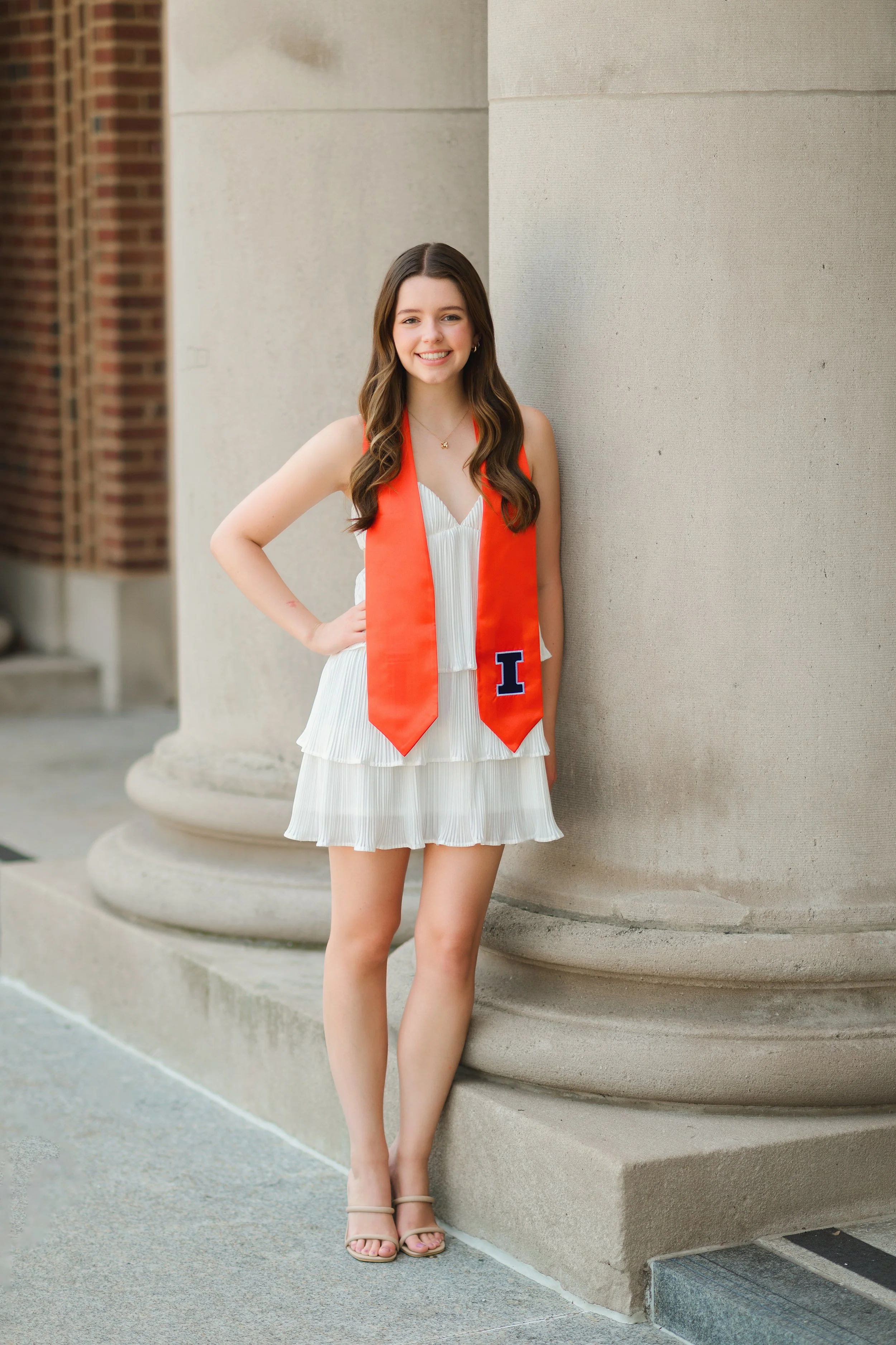 UIUC Graduation Photographer - Foellinger Pillars - Champaign.jpg