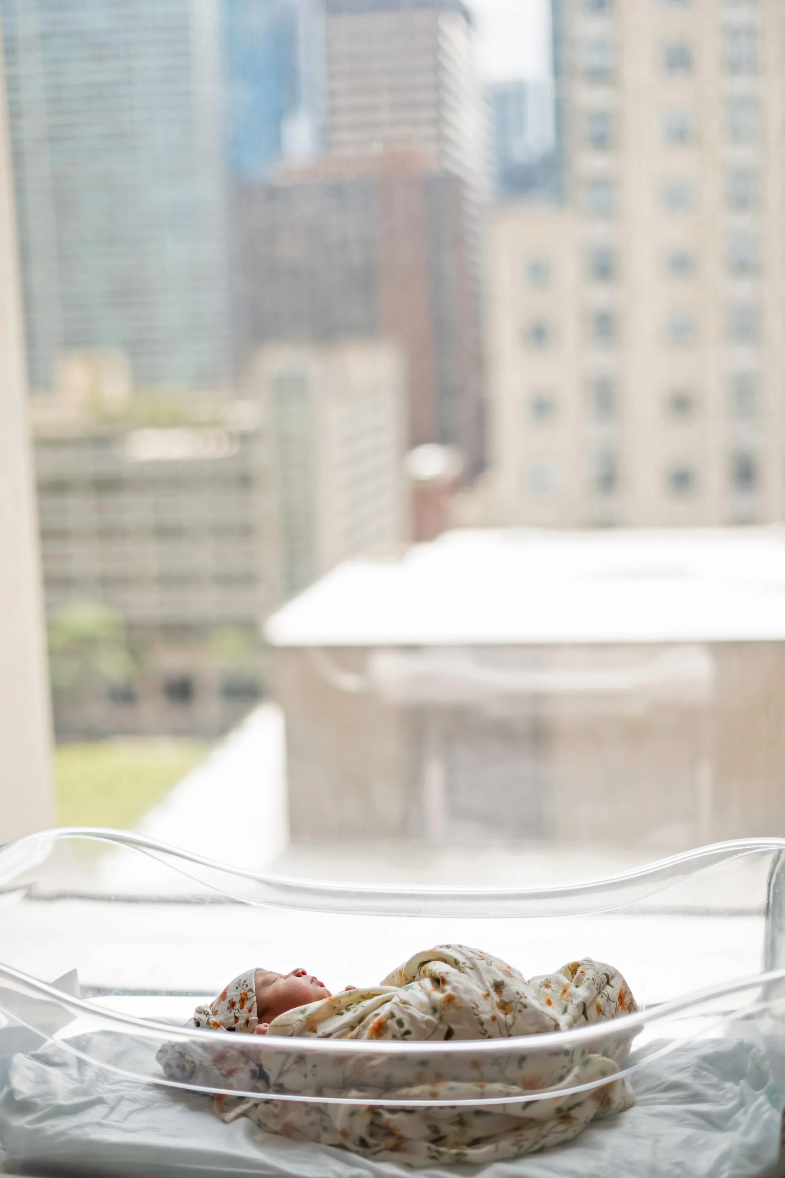 Newborn Session at Northwestern Downtown Chicago