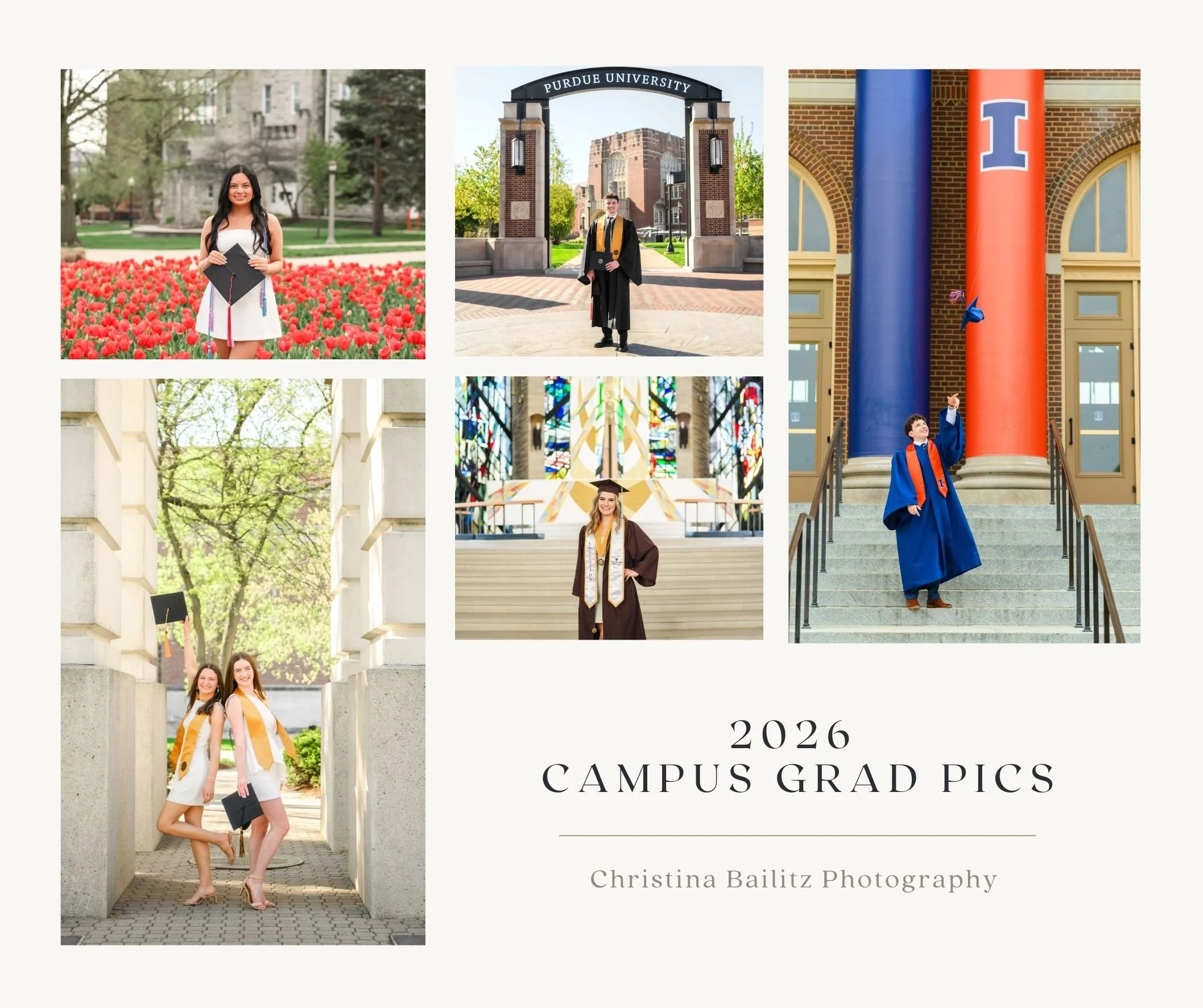 On Campus Graduation Photos for College Graduation