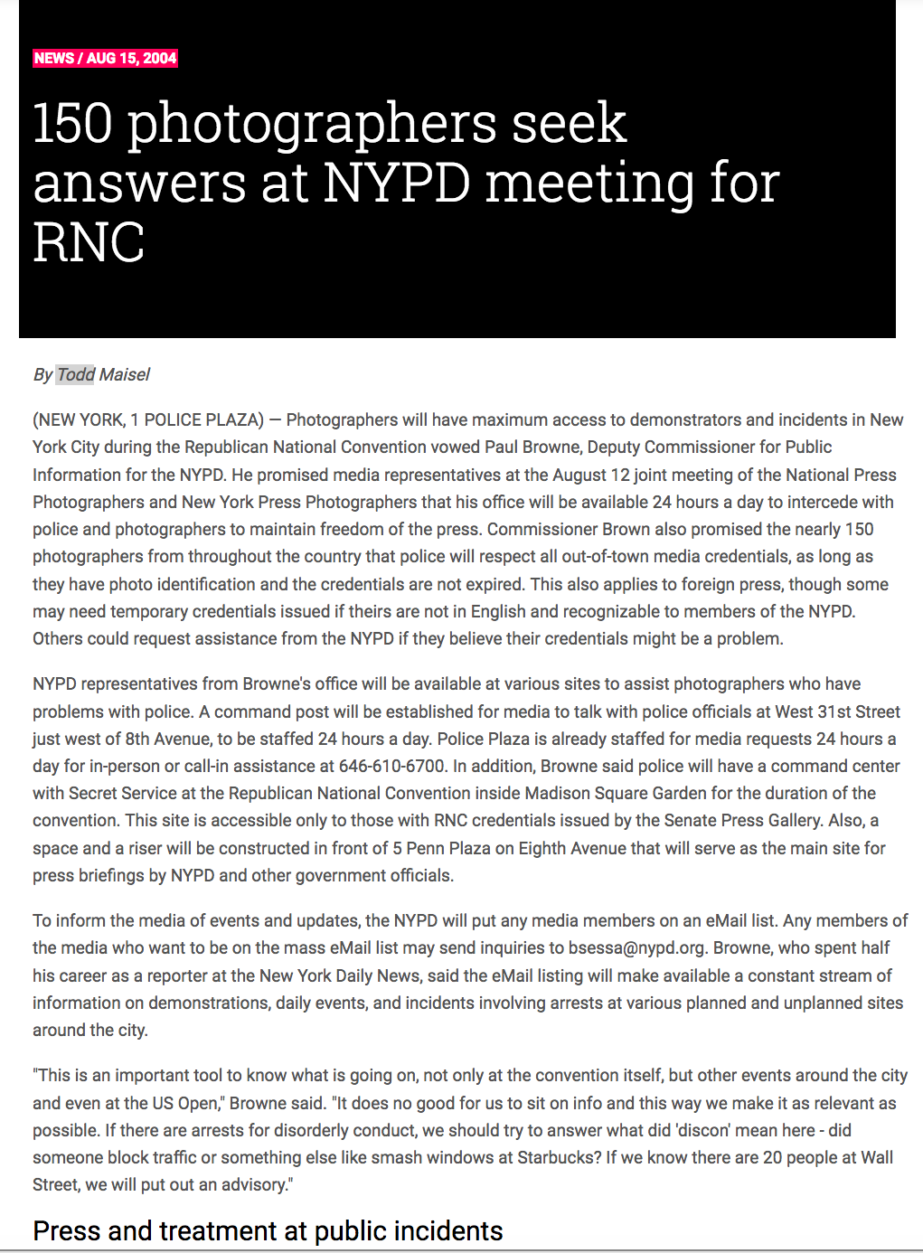 150 Photogs seek answers, New Photographer Mag