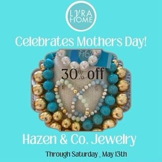 Beautiful jewelry on sale at Lyra Home this week to help celebrate all the amazing Moms out there!
