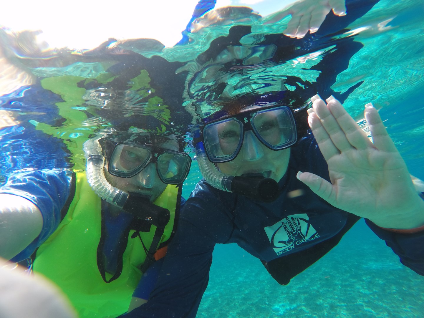06 - Scott and Patrice snorkeling off Cozumel.jpg