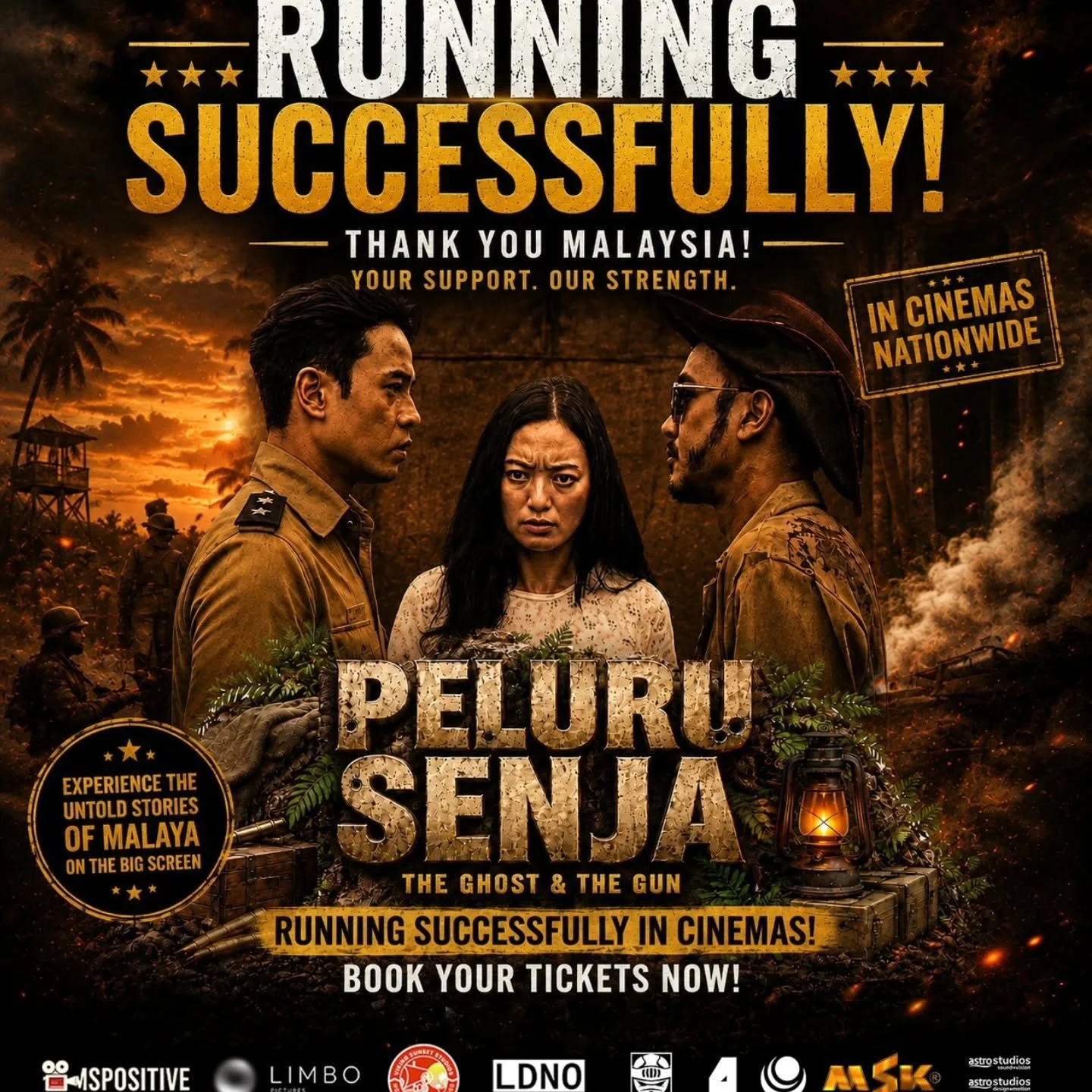 🎟️ NOW IN CINEMAS 🎟️ 🎬
THANK YOU MALAYSIA! 🇲🇾

PELURU SENJA | The Ghost and The Gun 🔥 GET YOUR TICKETS TODAY! 📣🎬

Experience the Courage, Conflict and Untold stories of Malaya on the big screen.

Official Malaysia Release by MSK Cinemas Sdn. 
