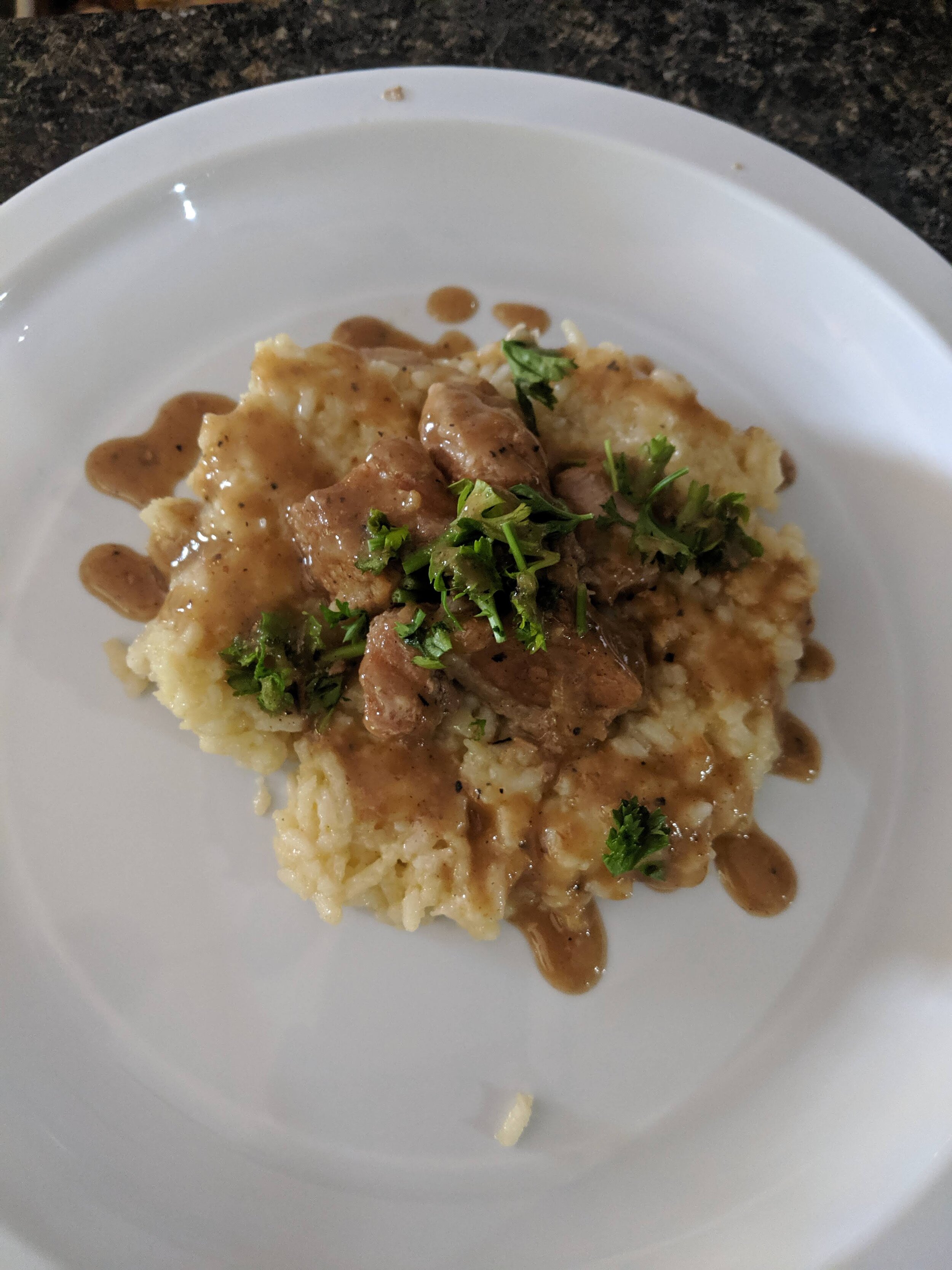  One day, Chef Kieran decided to spend 6 hours making slow-cooked pork belly over risotto. We were blown away. 