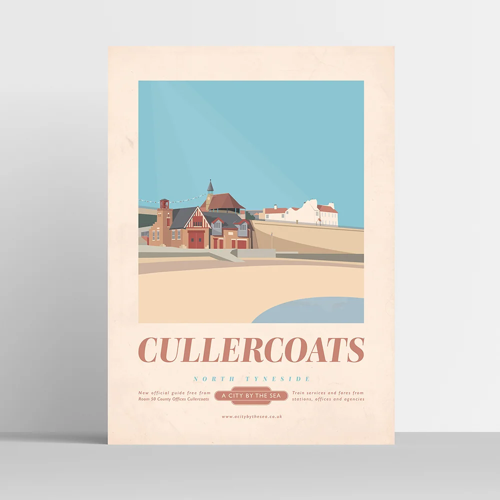 Cullercoats Travel Poster Print