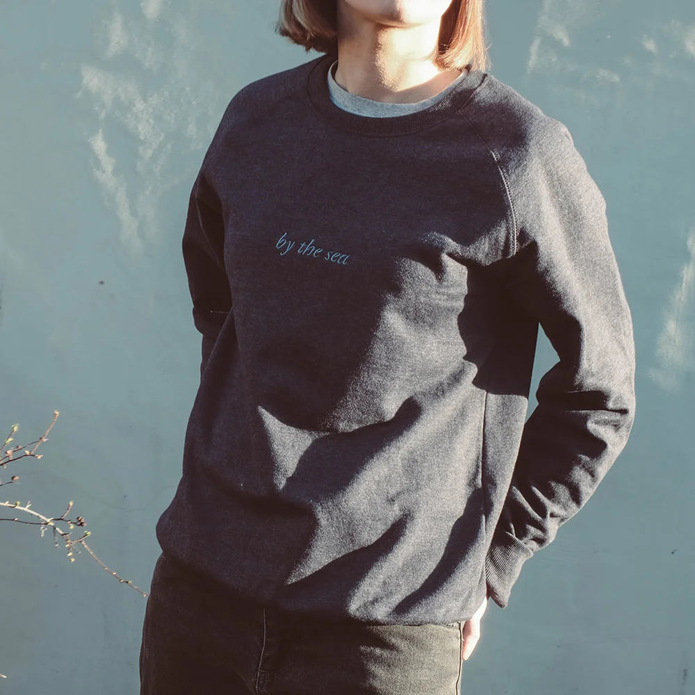 By The Sea Embroidered Sweater (Navy 