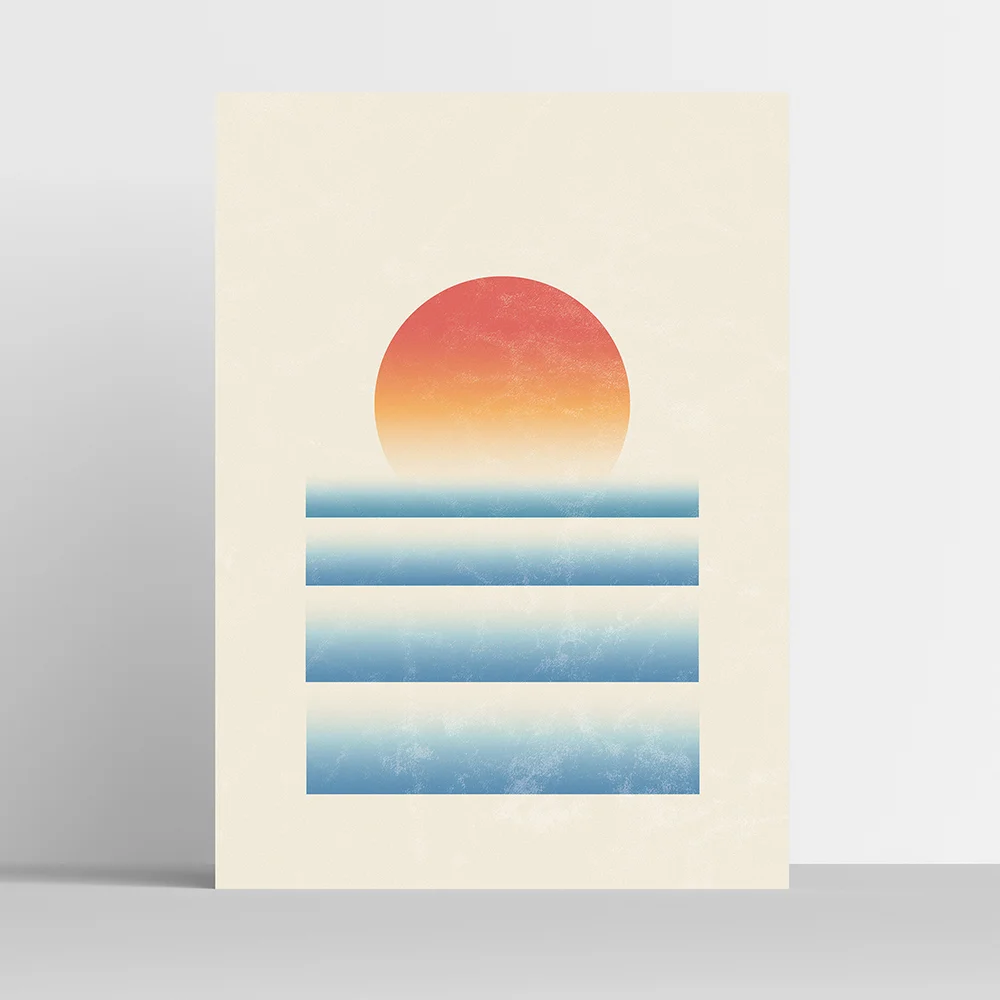 Minimalist Sunset Lines Print
