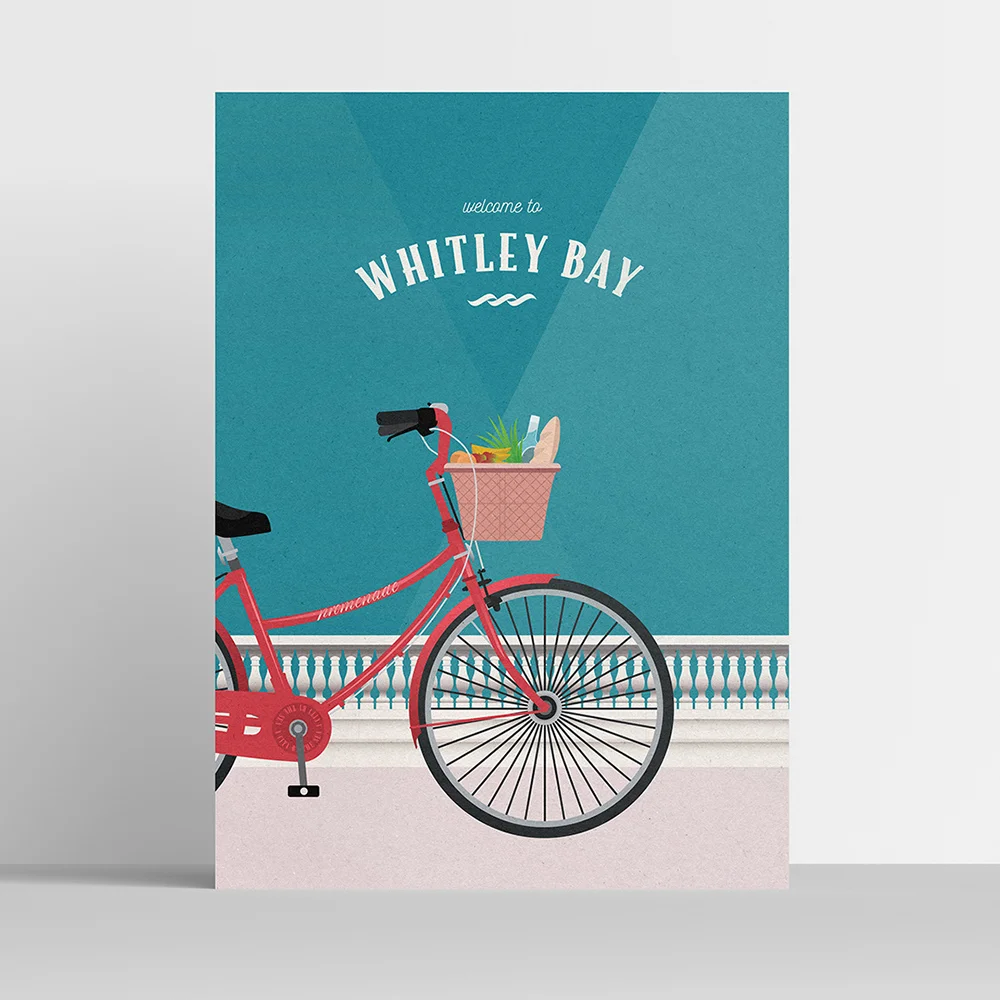 Promenade Bicycle Poster Print