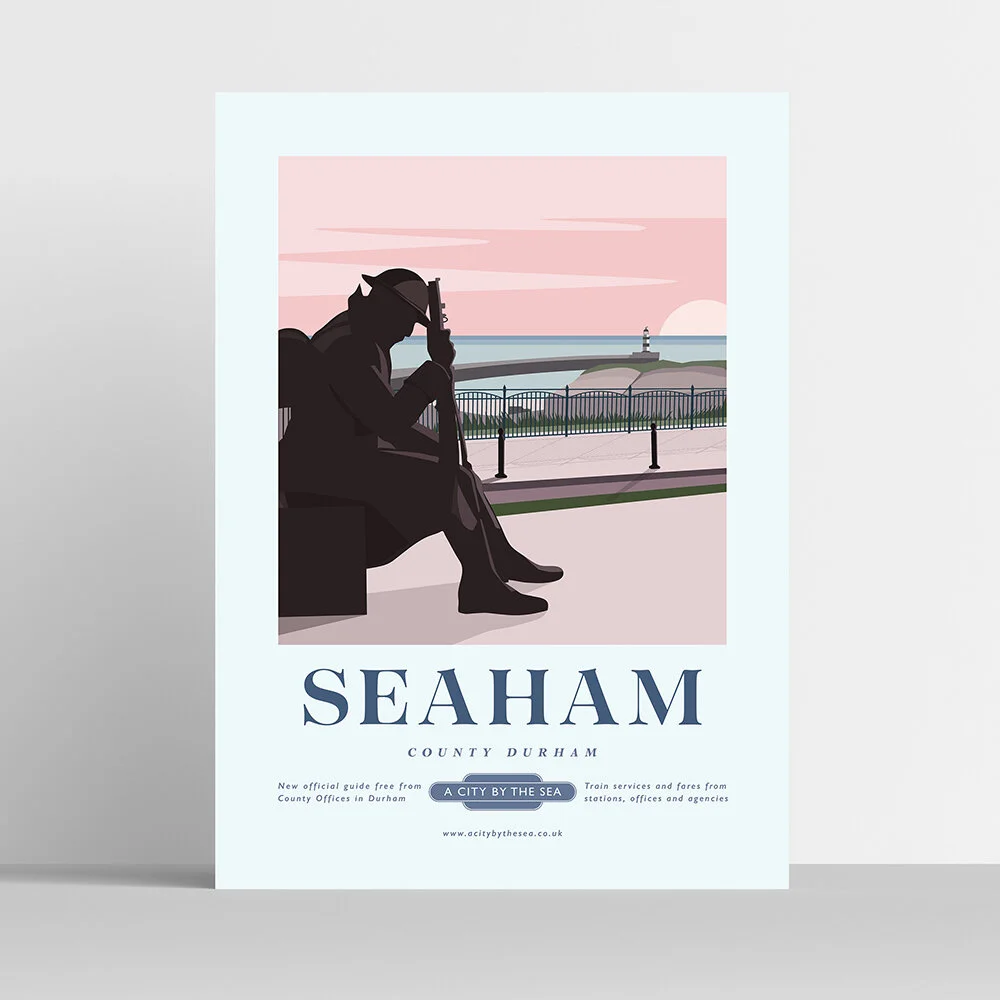 Seaham Travel Poster Print