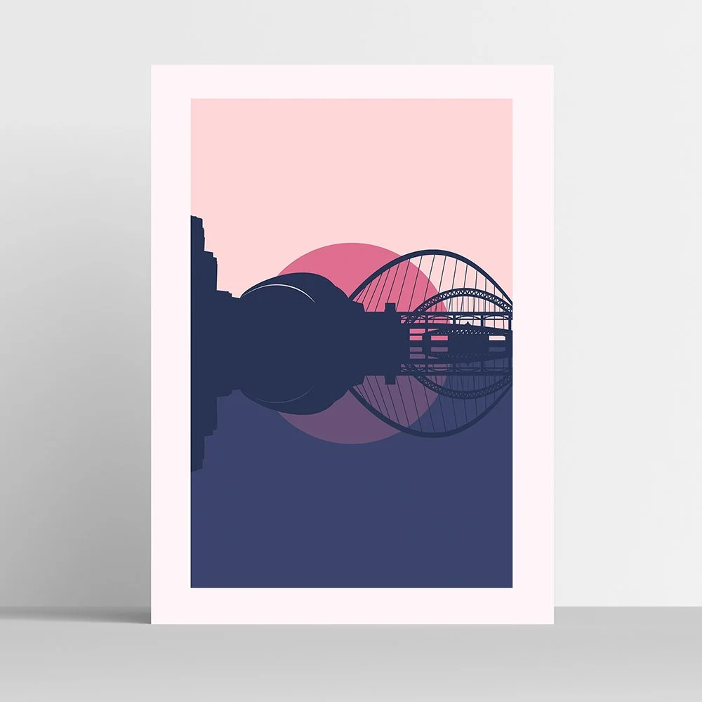 Newcastle Gateshead Quayside Poster Print
