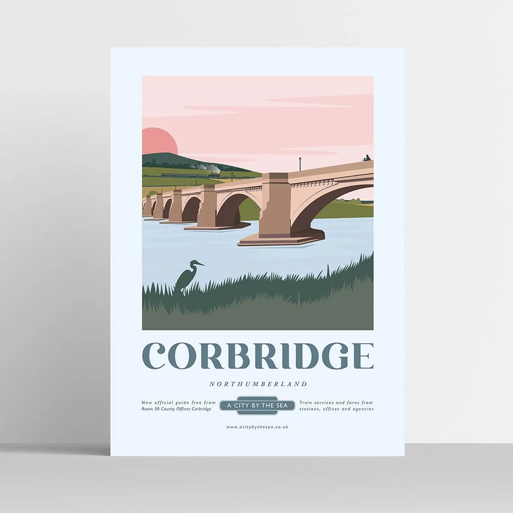 Corbridge Travel Poster Print