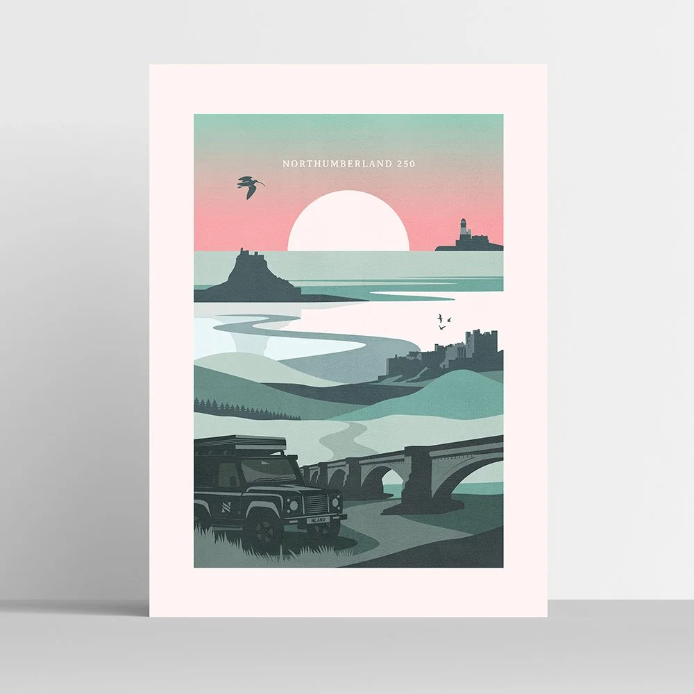 Northumberland 250 Land Rover Print