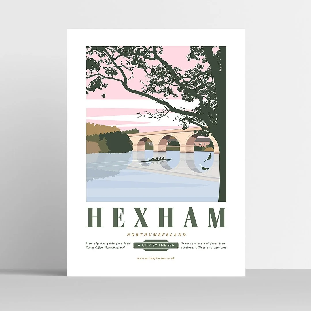 Hexham Travel Poster Print