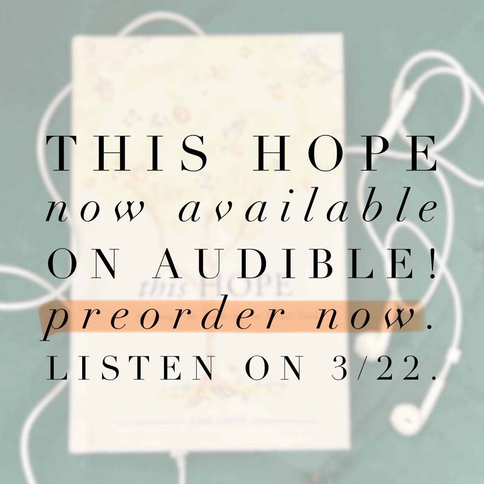 A shareable graphic, if you&rsquo;re into that sort of thing. 

Link in bio, or just search &ldquo;This Hope Asha Junot&rdquo; in your Audible or Amazon app. (Still surreal to be able to write that!)

Preorder now. Listen 3/22. 

Thank you times infi