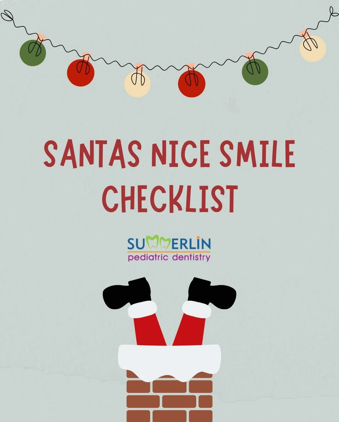 Keeping little smiles on Santa&rsquo;s &lsquo;Nice List&rsquo; all season long. 🎅🎄❤️💚

#SantasSmileChecklist #PediatricDentistry #KidsDentist #HealthySmiles #HolidaySmiles