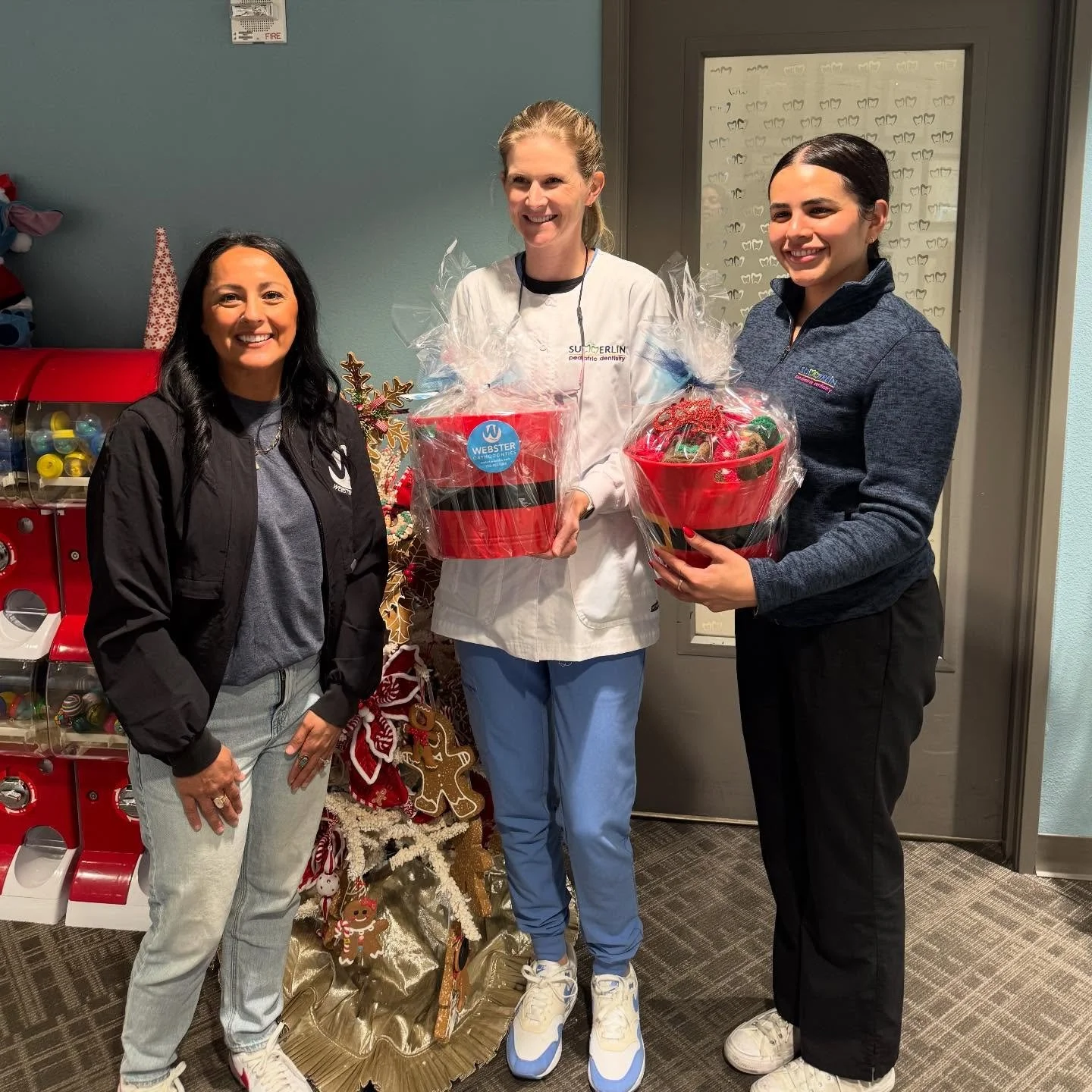 Big thanks to Webster Orthodontics for the sweet gift and the warm, fuzzy socks! Our team is feeling extra cozy and extra grateful 🧦💙 @websterortho 

#FeelingGrateful #PediatricDentistry #BigSmiles #SummerlinPediatricDentistry
