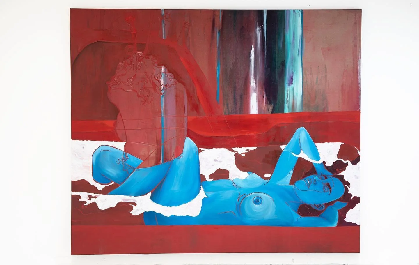 What we hide in the bathtub
Pigment, colour pencil, charcoal, graphite and oil on linen 
225x190x4cm 

Alternative title: drawing a bath 

.
.
.
.
.
.
.
.
.
.
.
.
.
.
.
.
.
.
.
.
.
All works available for purchase PM for details 
.
.
.

#fineart&nbsp