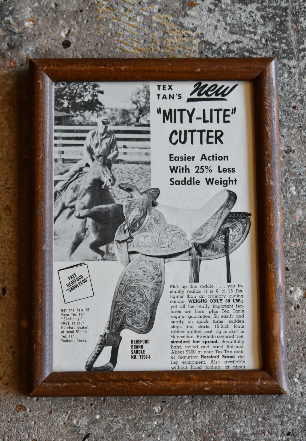 Vintage Tex Tan Saddle Ad