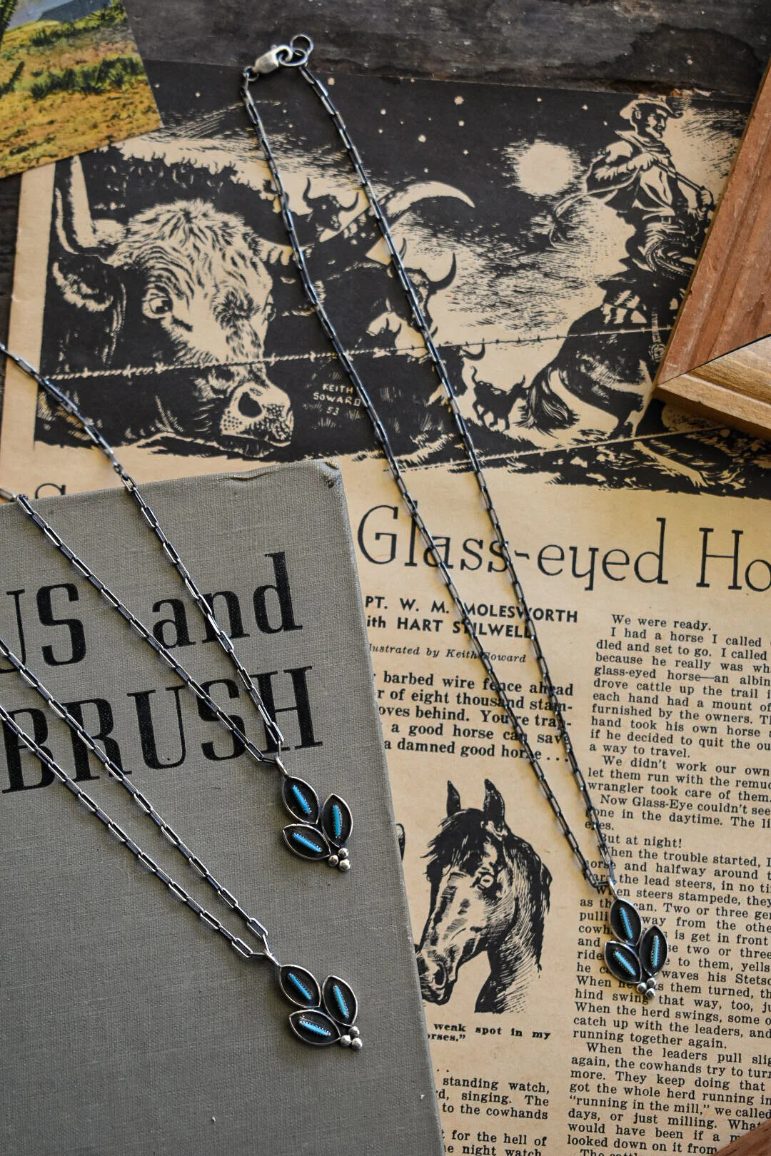 Turquoise Zuni Point Charm Necklace