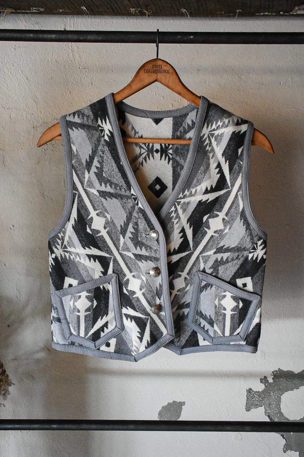 Size S - Vintage Handmade Reversable Wool Vest